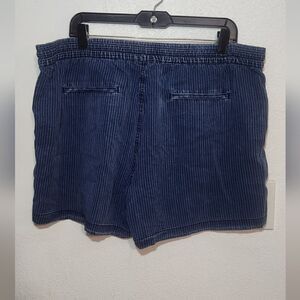 New J. Crew Pinstripe Lyocell Drawstring Shorts Size XXL